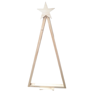 Árbol De Navidad Madera Con Estrella 160 X 60cms