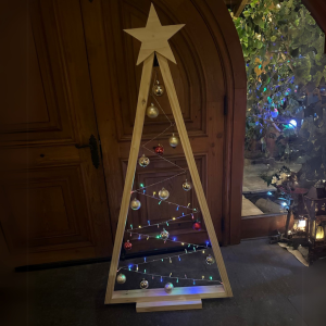 Árbol De Navidad Madera Con Estrella 160 X 60cms